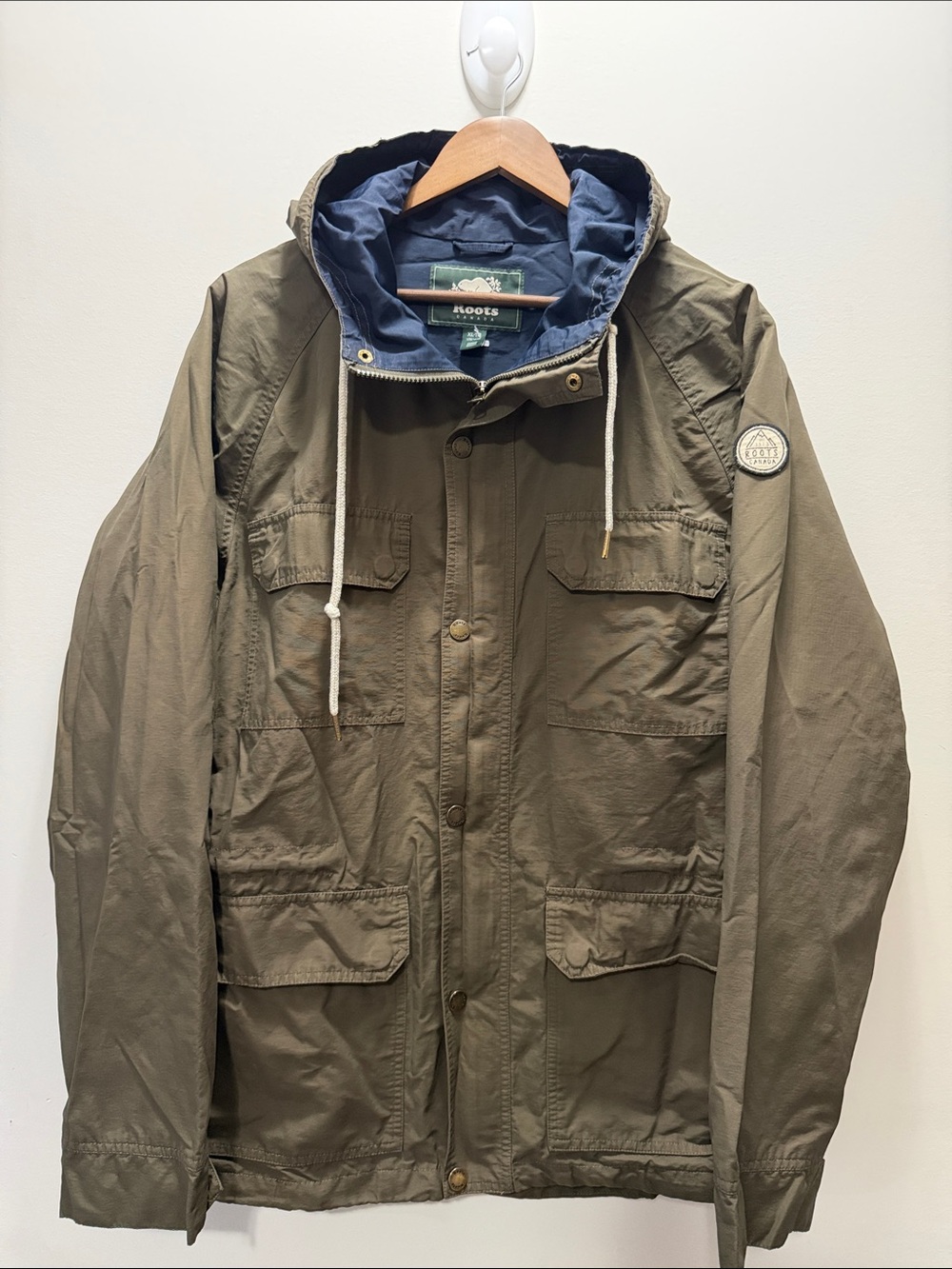 Y2K Roots Men's Olive Green Utility Jacket Like New Size XL 31x25